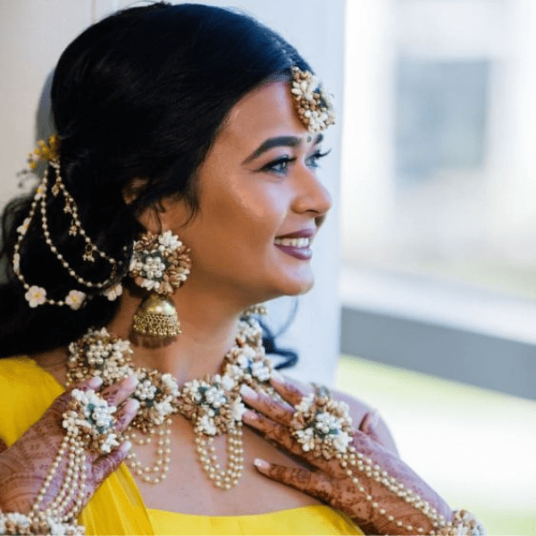 Haldi ceremony makeup look by top Udaipur makeup artist – Bhumika Makeover Magic